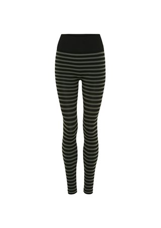 Tim & Simonsen - Adrianna Stripe Legging HW - Nero-Oliva - Onesize